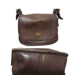 Vintage Coach 9975 Legacy Small Flap Trail
Bag Brown